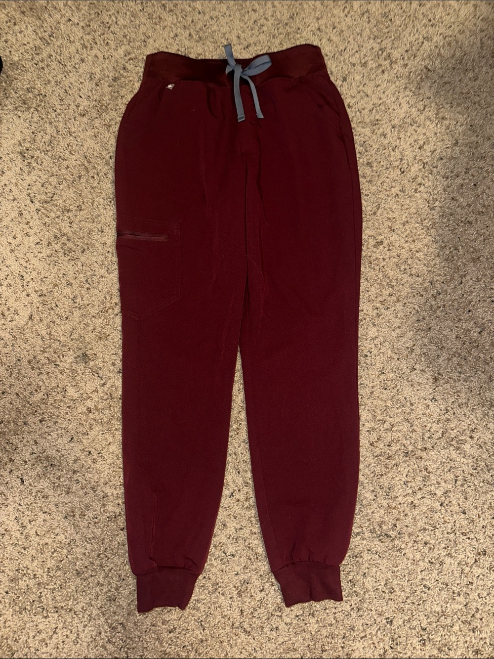 Figs Maroon High Waisted Zamora jogger Scrub bottom